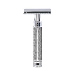 DE89KN14BL Chrome Knurled DE Maszynka do golenia, 1 szt.